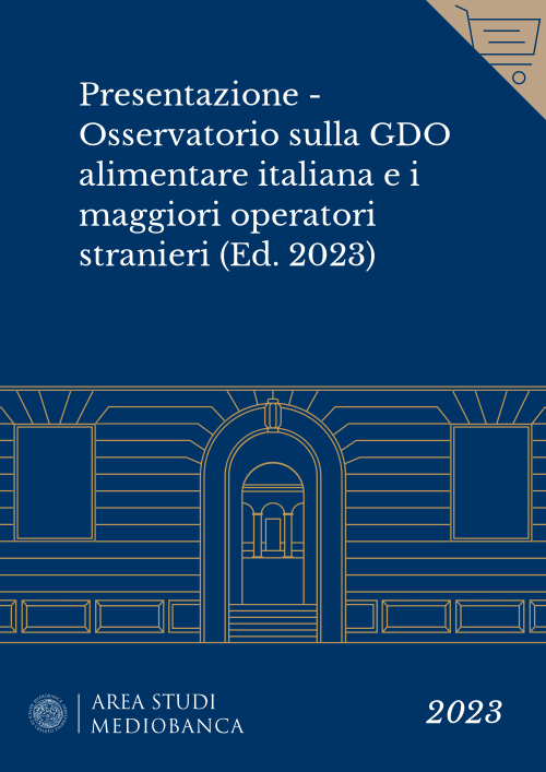 Immagine copertina - Presentazione - Osservatorio sulla GDO alimentare italiana e i maggiori operatori stranieri (Ed. 2023)